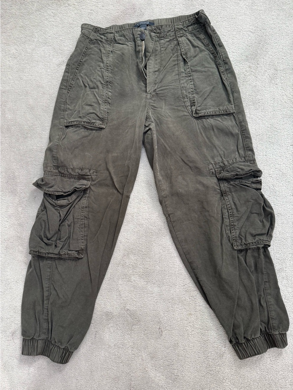 AllSaints Army Green Cargo Pants